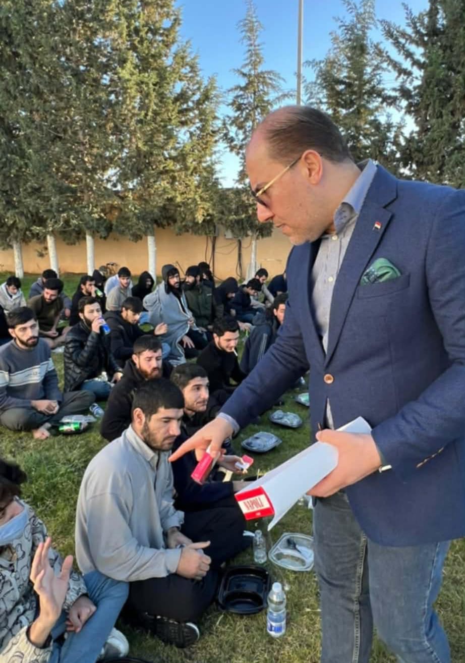 President at aid distribution