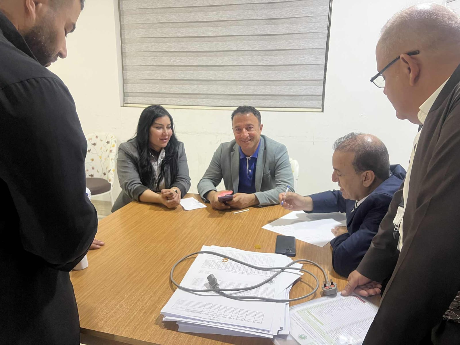 Association team reviewing casework at the Ranya office